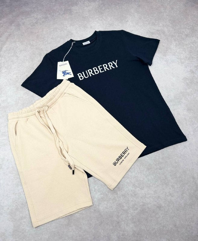 SUPERCLON MEN BURBERR T-SHIRT AND SHORTS SET am2804