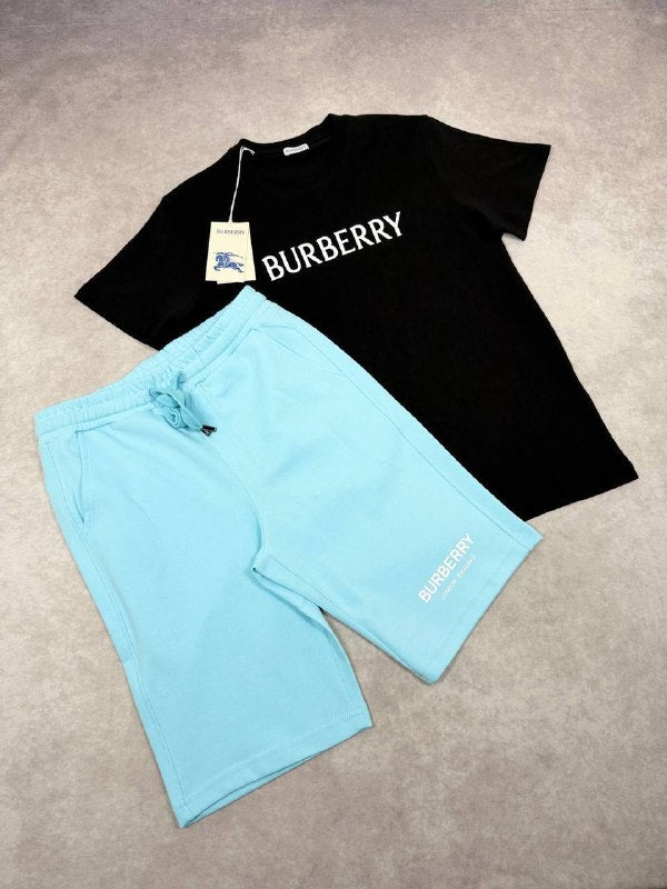SUPERCLON MEN BURBERR T-SHIRT AND SHORTS SET am2804