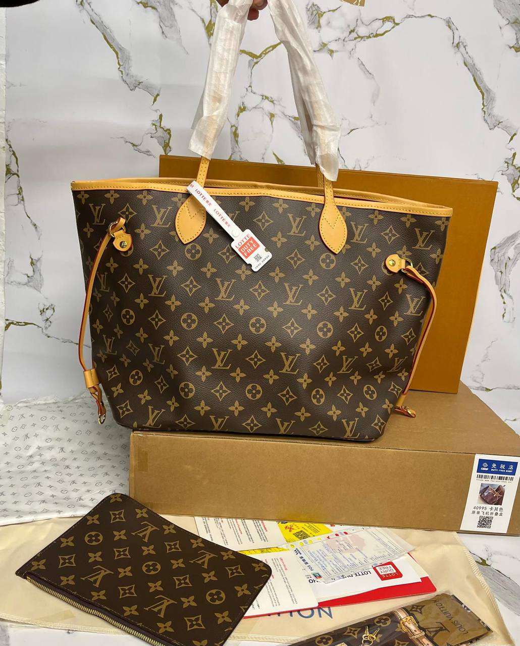 Ladies handbag LV Neverfull MM Tote Bag Supe clon am0805