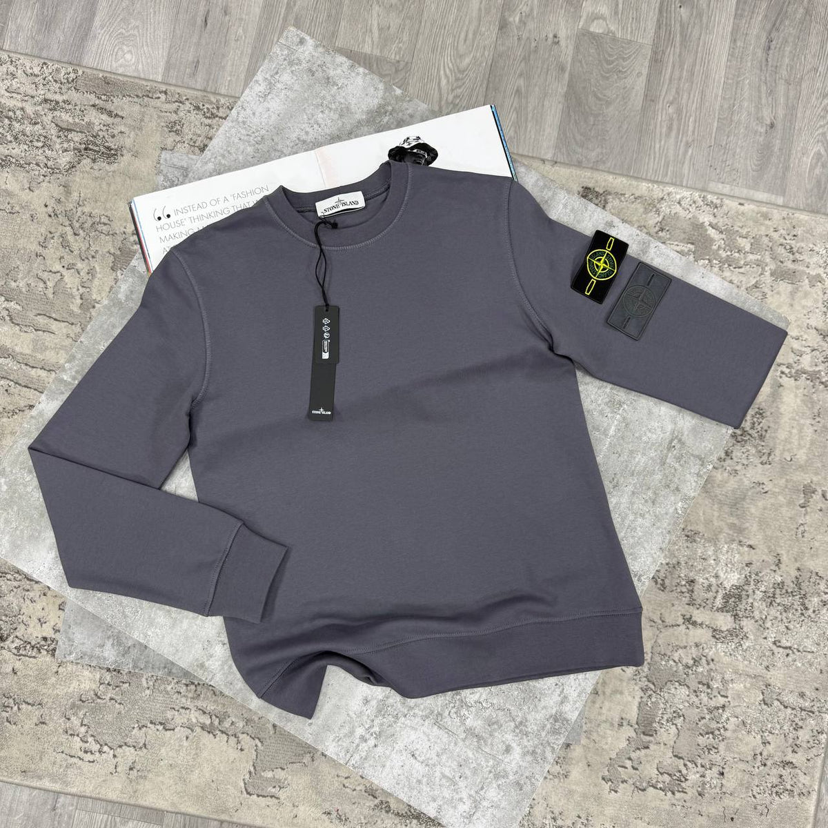 SUPER CLON STONE SWEAT WITH DOUBLE BADGE jay0809