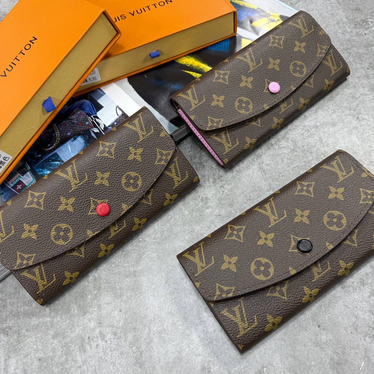 SUPER CLON LV LADIES WALLET WITH BOX ETC jay1509
