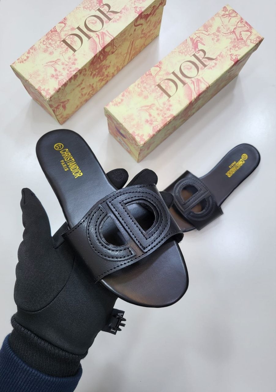 QUALITY CHRISTIA DIO WOMEN SLIDDERS WITH BOX ak2006