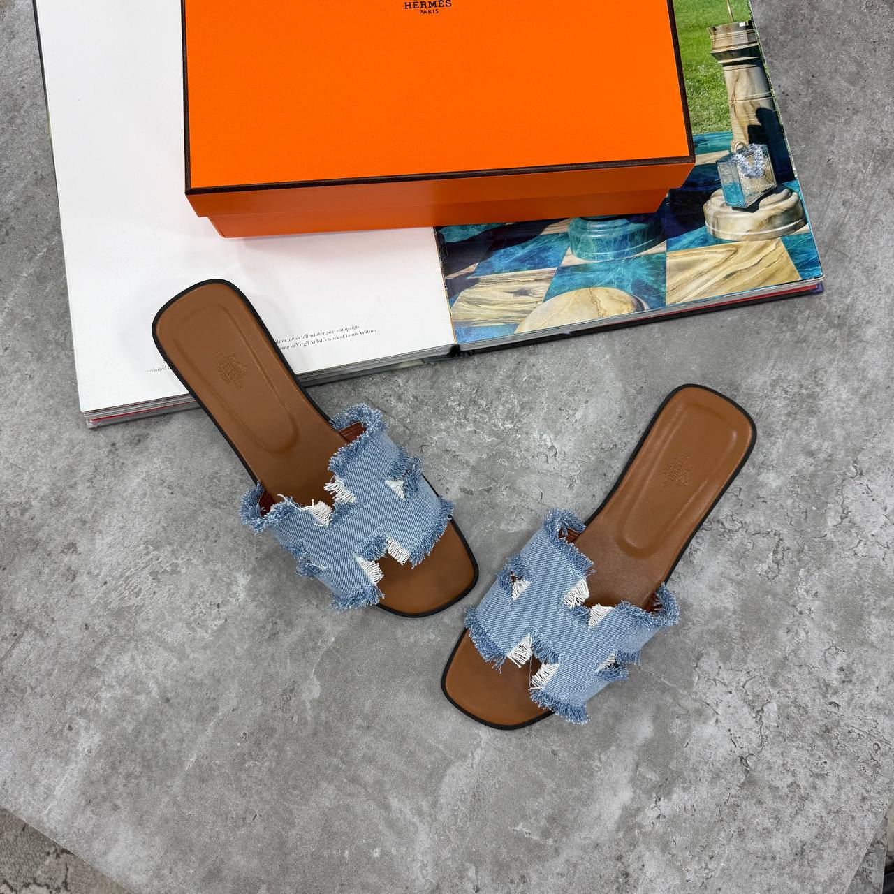 SUPER CLON HERME LADIES ORAN SANDAL WITH FULL PACKAGING ETC jay2206