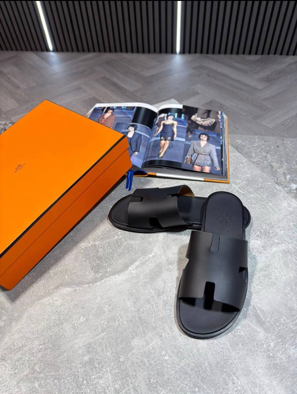 Superclon Full leather Herme sliders aj2406