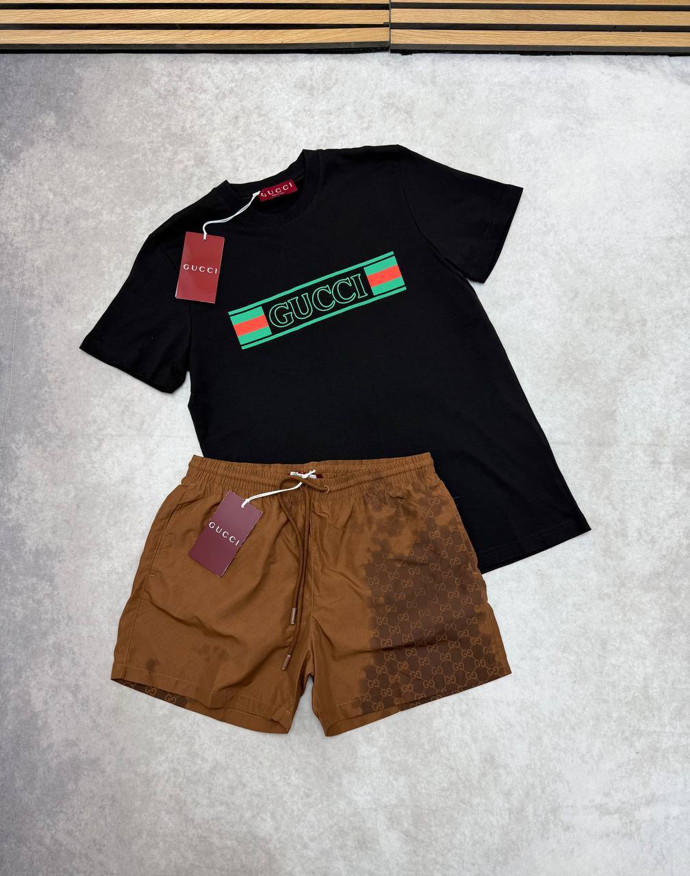 SUPER CLON GUCC SWIM SHORTS SET am2406