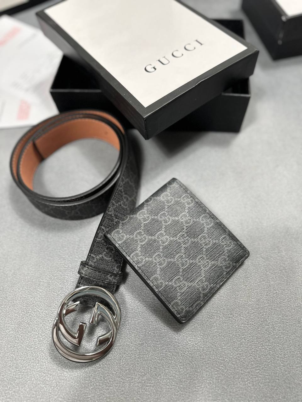 GUCC BELT AND WALLET SET am0909