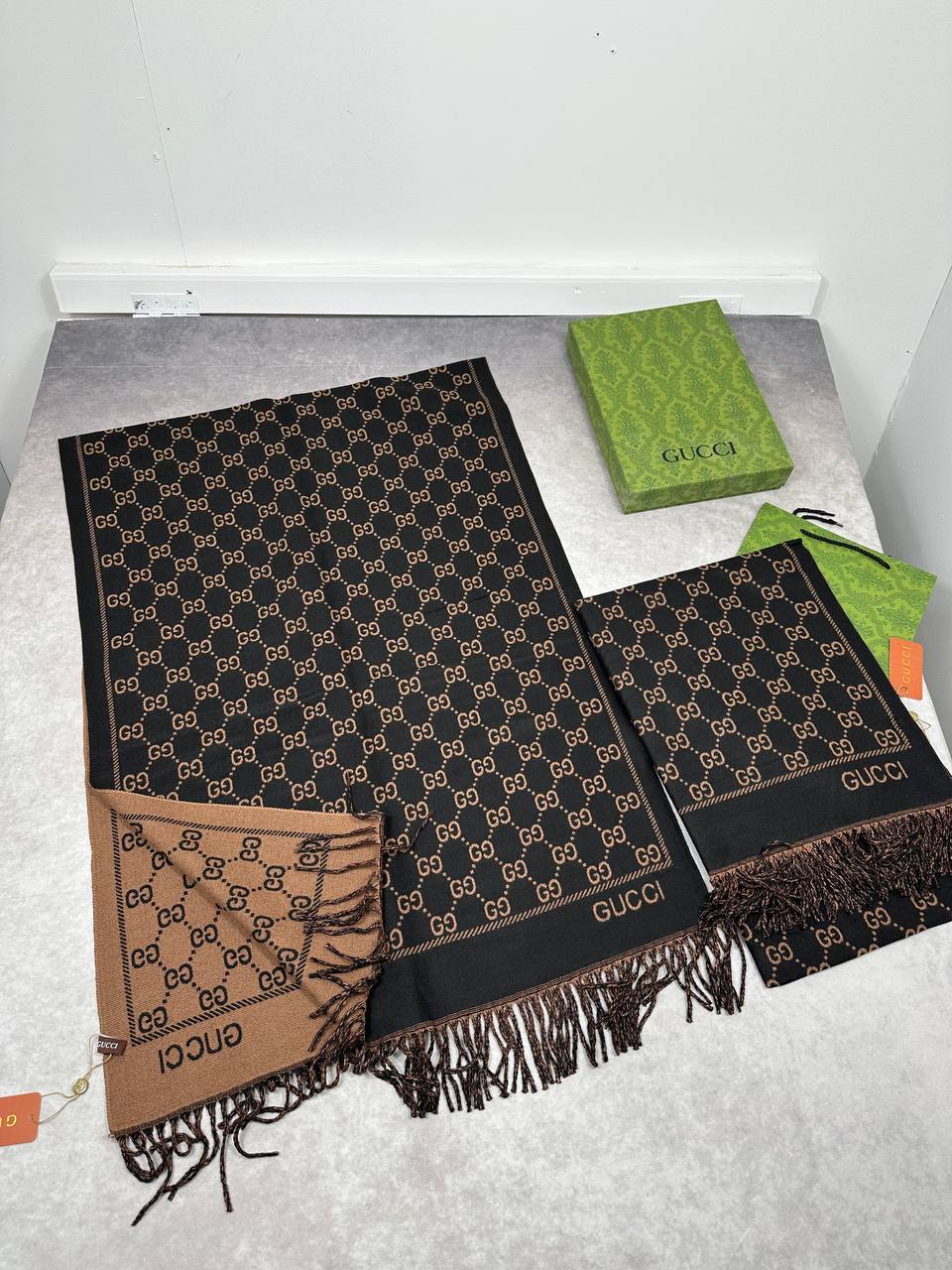 SUPER CLON GUCC CASHMERE SCARF COME WITH BOX am2908