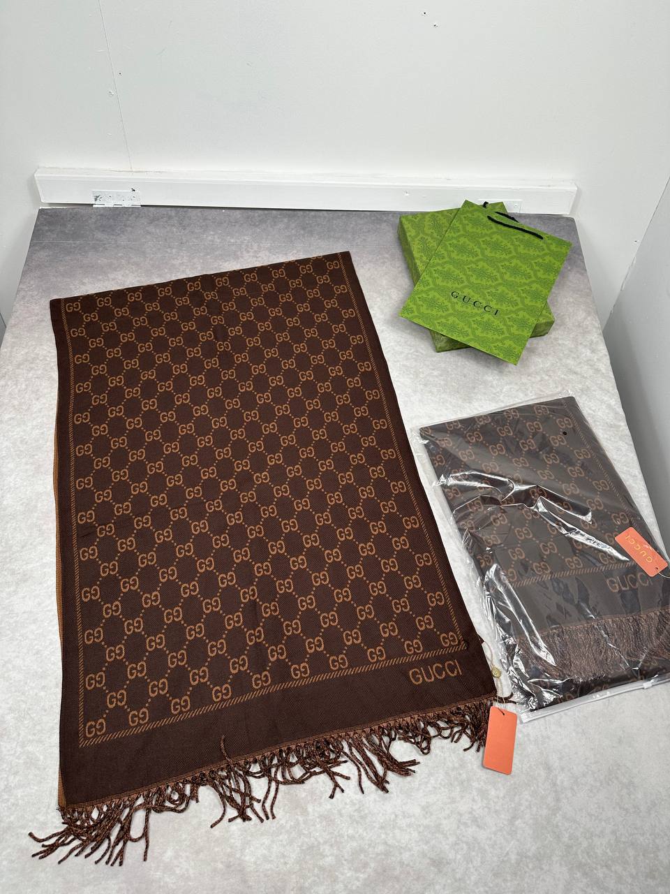SUPER CLON GUCC CASHMERE SCARF COME WITH BOX am2908