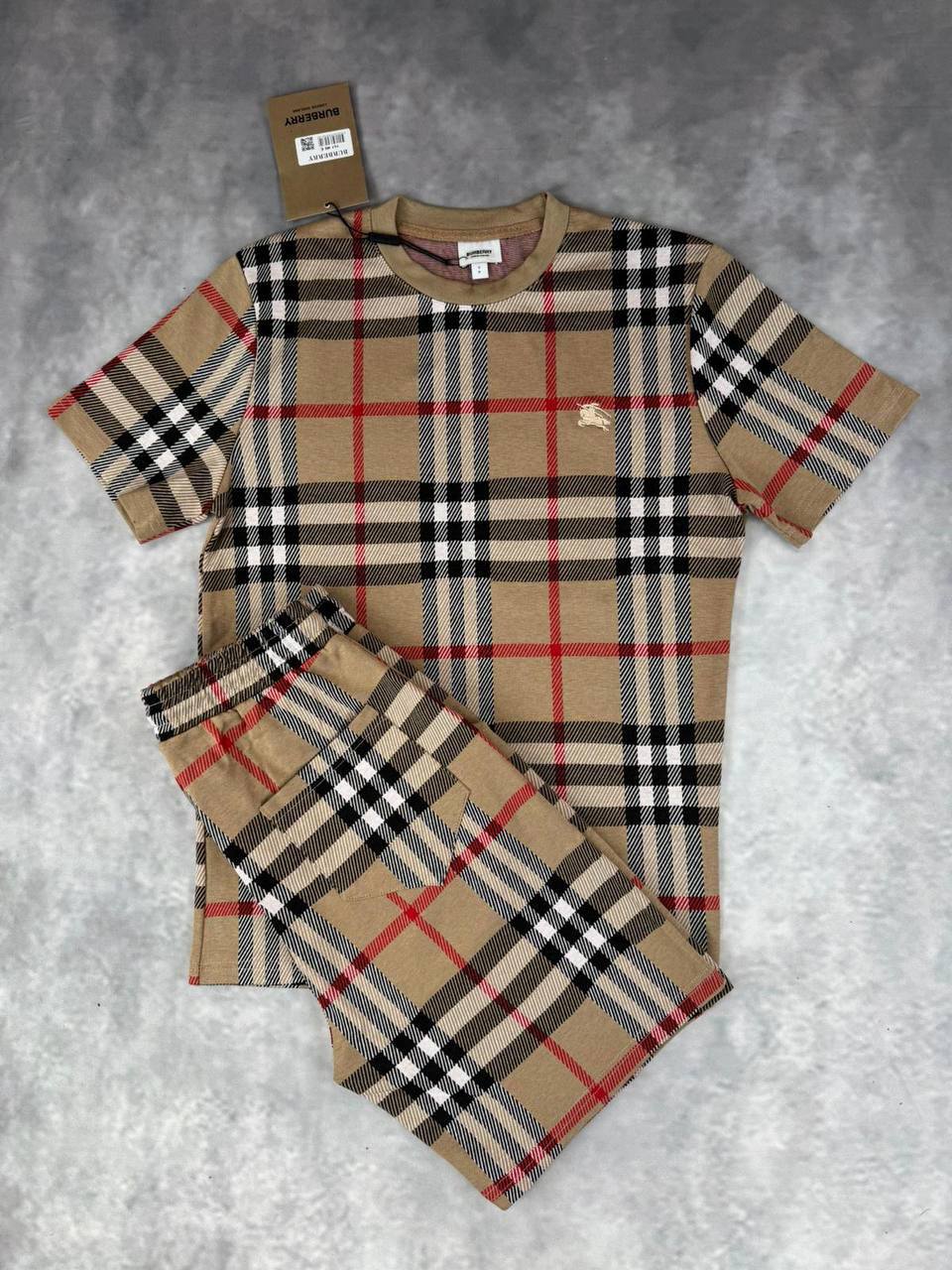 Burber knitted shorts set jj0207