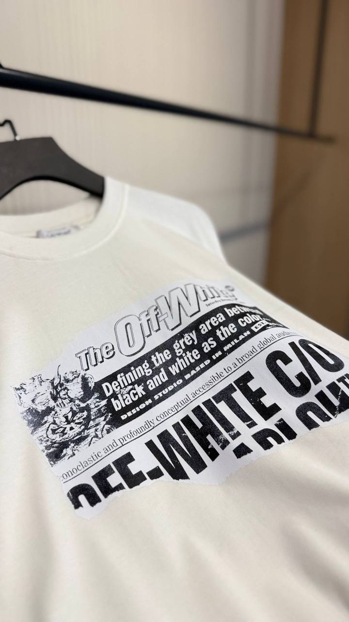 Super clon Off-Whıte News Outl Arrow Skate Logo T-Shirt to0607