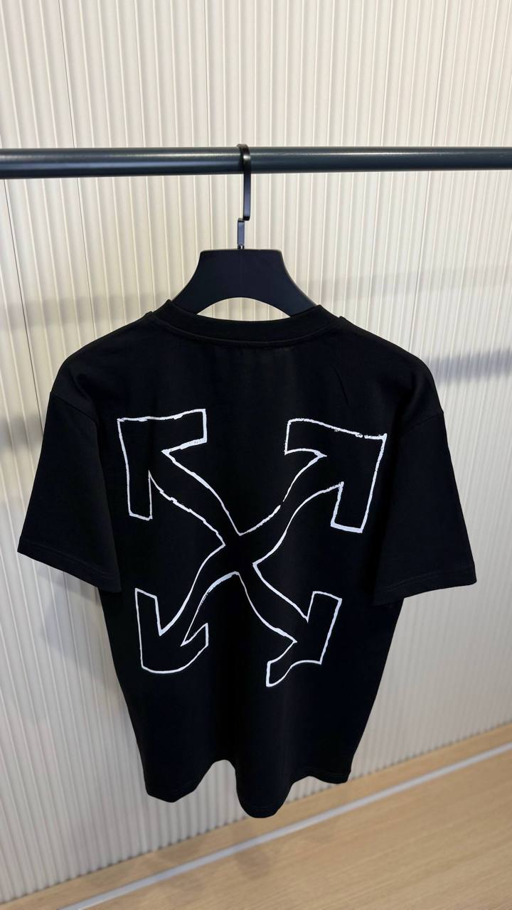 Super clon Off-Whıte News Outl Arrow Skate Logo T-Shirt to0607