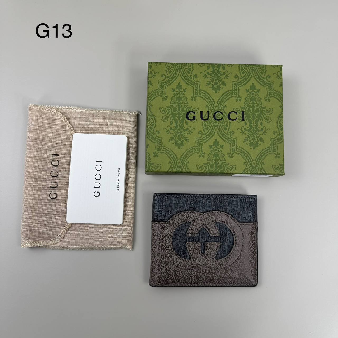 Gucc wallet with box and dust bag sa0104