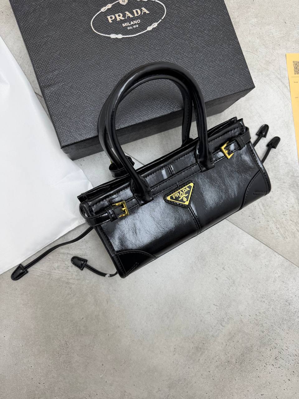 SUPER CLON PRAD LEATHER BAG COME WITH BOX ETC am0807