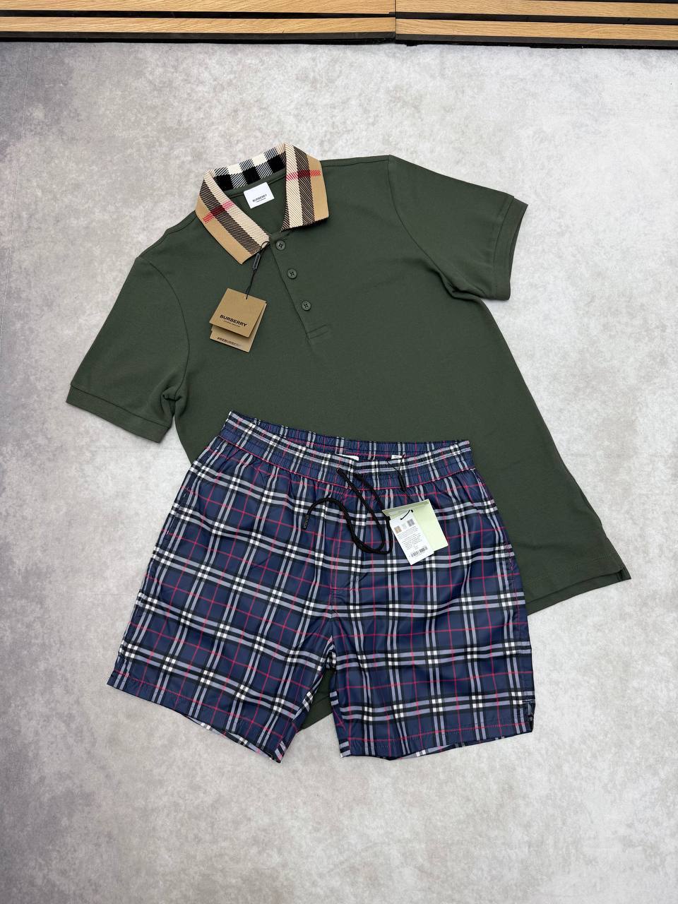 SUPER CLON BURBERR POLO SWIMSHORT SET am0304