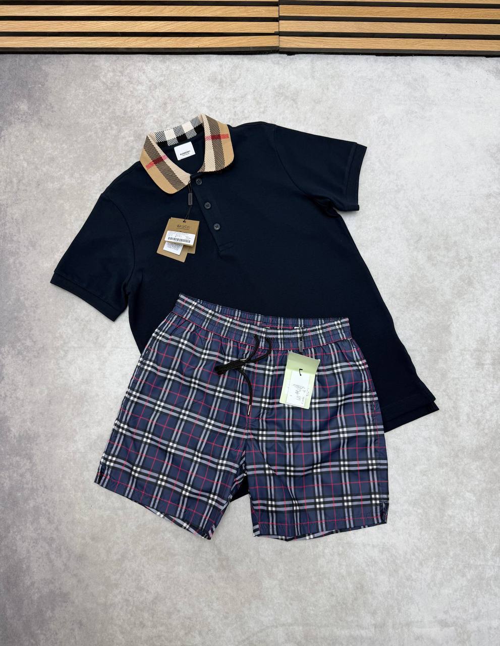 SUPER CLON BURBERR POLO SWIMSHORT SET am0304
