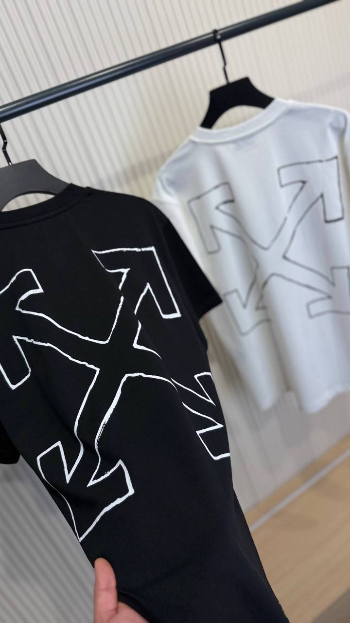 Super clon Off-Whıte News Outl Arrow Skate Logo T-Shirt to1207