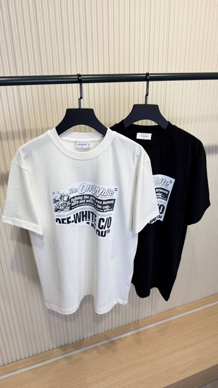 Super clon Off-Whıte News Outl Arrow Skate Logo T-Shirt to1207