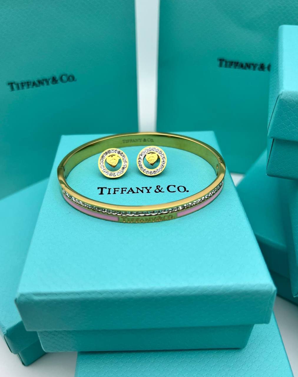 TIFFAN BANGLE AND EARRINGS SET am2908