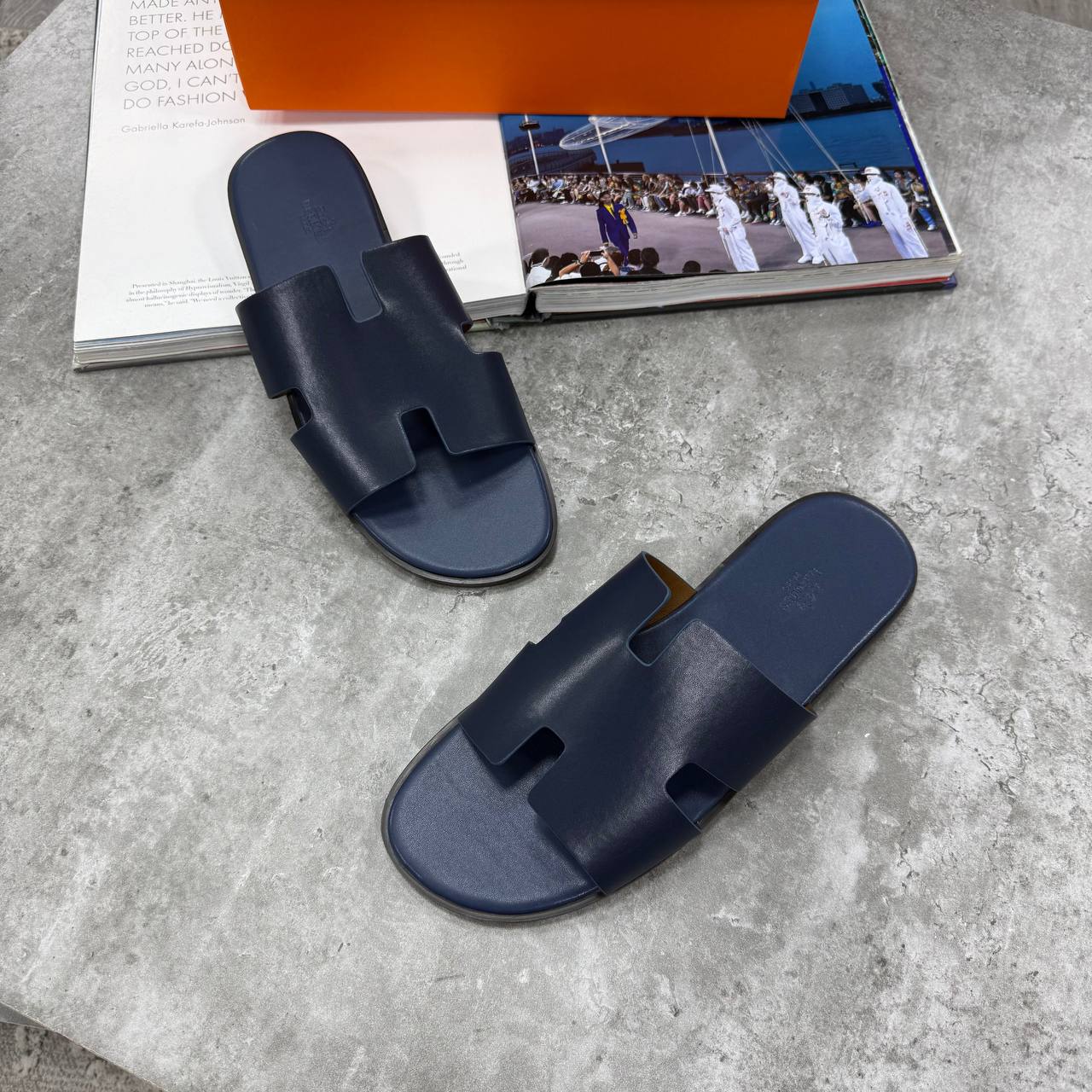 SUPER CLON HERM IZMIR SANDAL FULL LEATHER WITH FULL PACKAGING ETC jay2707