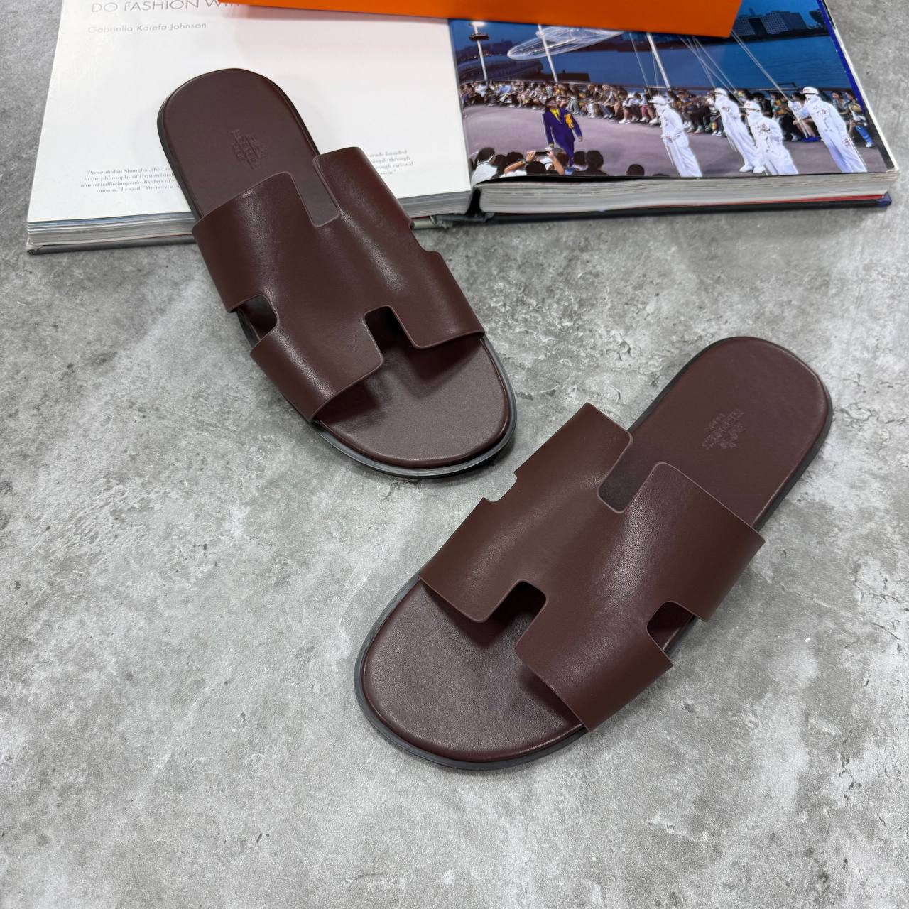SUPER CLON HERMS IZMI SANDAL FULL LEATHER WITH FULL PACKAGING ETC jay0108