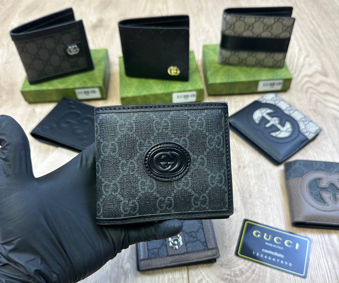 Gucci men’s Wallet Comes with boxes to0408