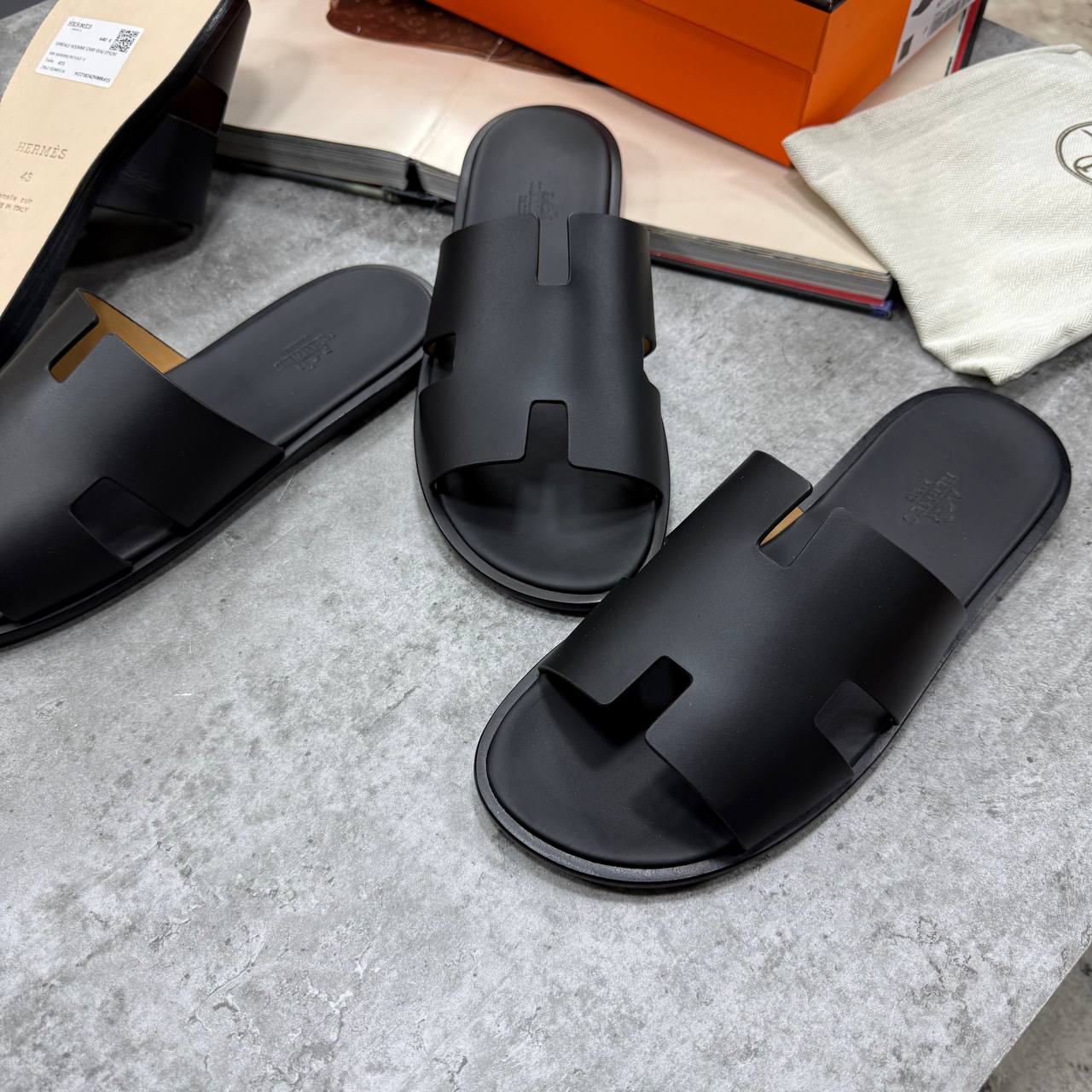 SUPER CLON HERME IZMIR SANDAL FULL LEATHER WITH FULL PACKAGING ETC jay3006