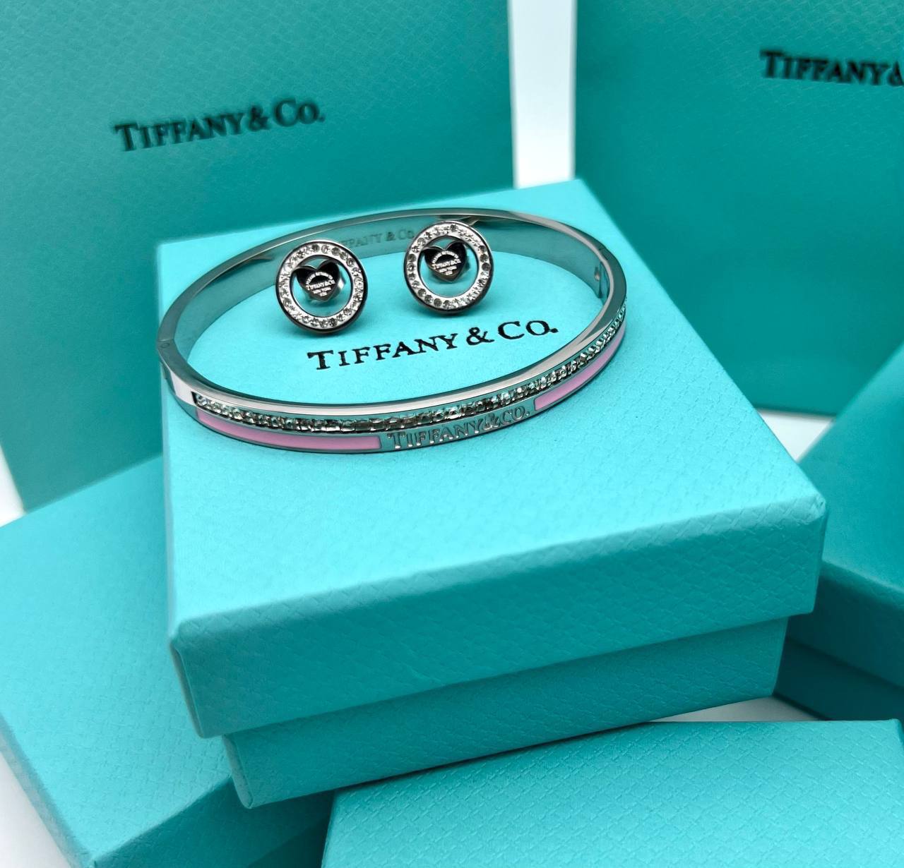 TIFFAN BRACELET AND EARRINGS SET am1208