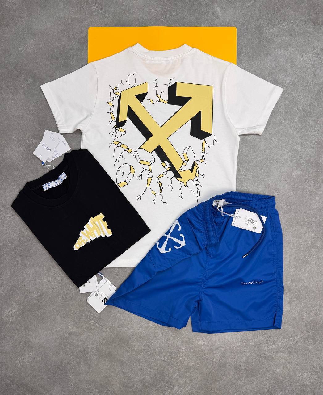 Off white T-shirts or Swim shorts na2407