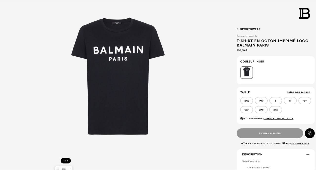 Balmain t shirt sa2407