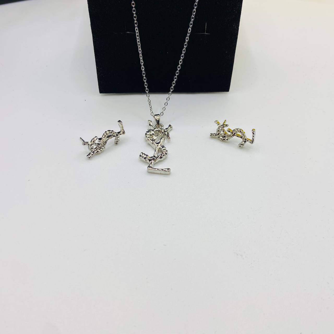 YSL earings and necklace set with packaging to140