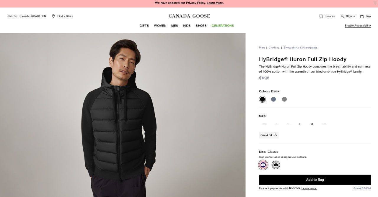 Restocked Canada goose jacket sa2507
