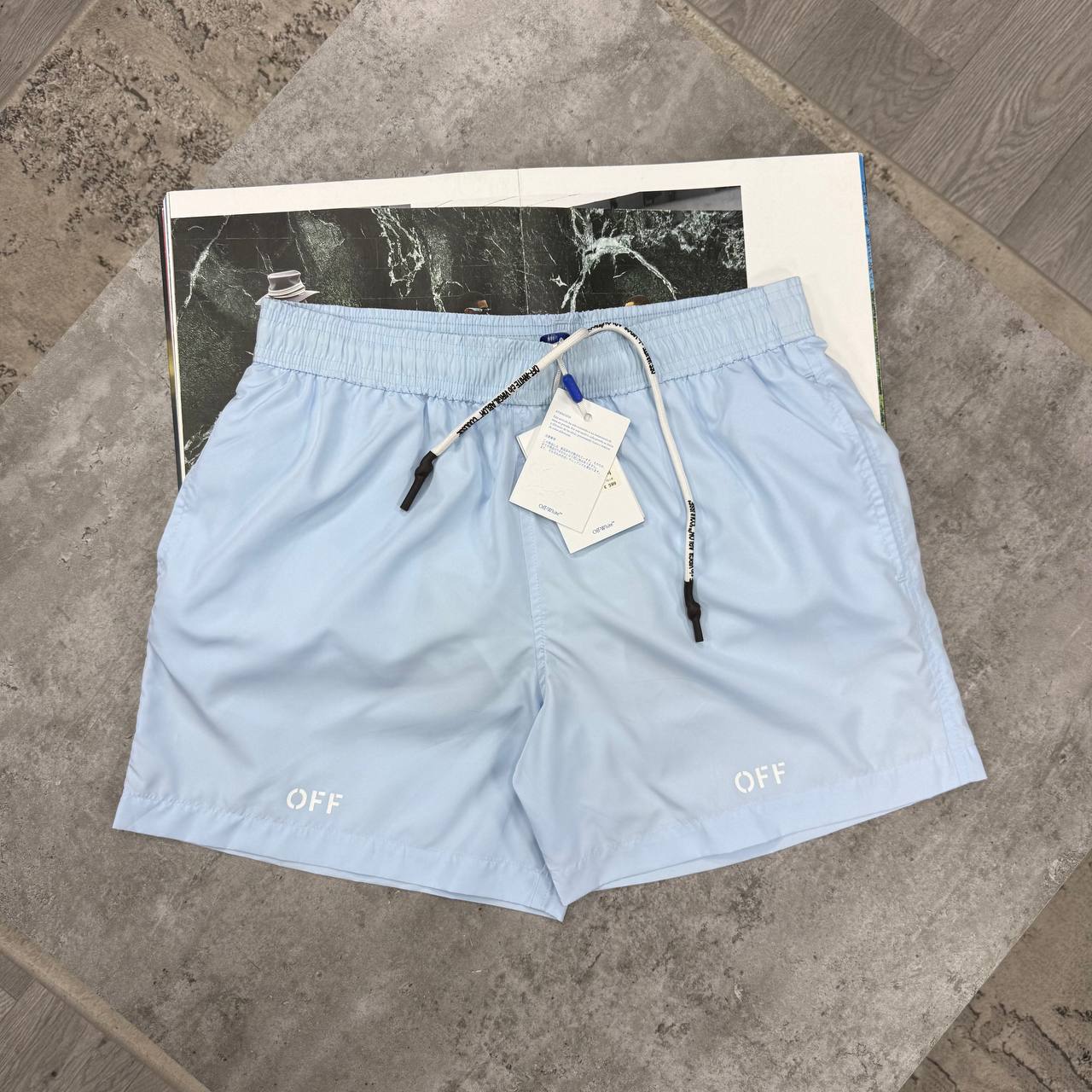 SUPER CLON OFFWHITE SWIM SHORTS jay1505