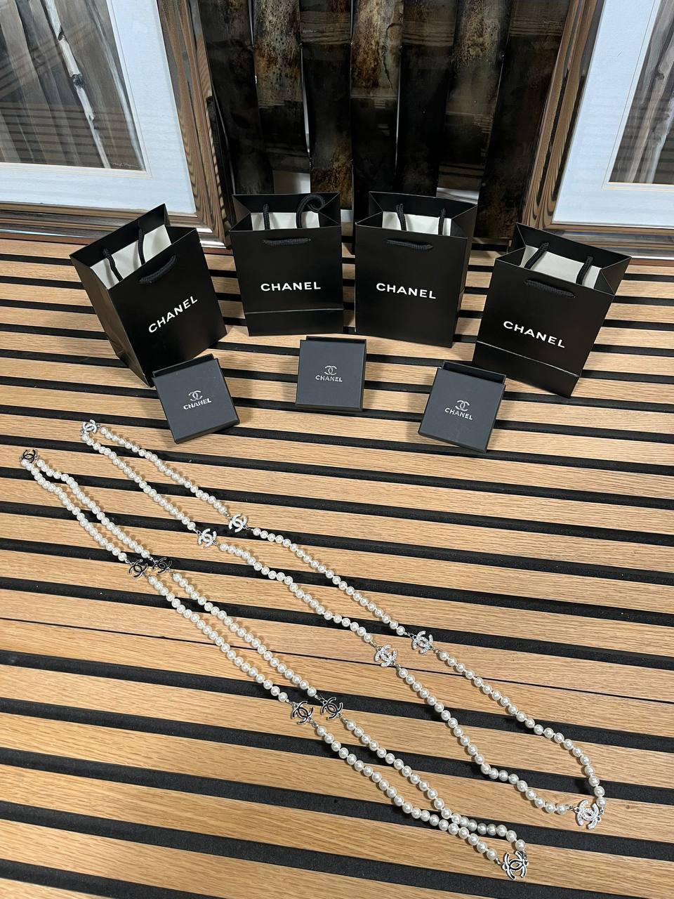 SUPERCLO CHANEL BEADS NECKLACE WITH BOX am2807