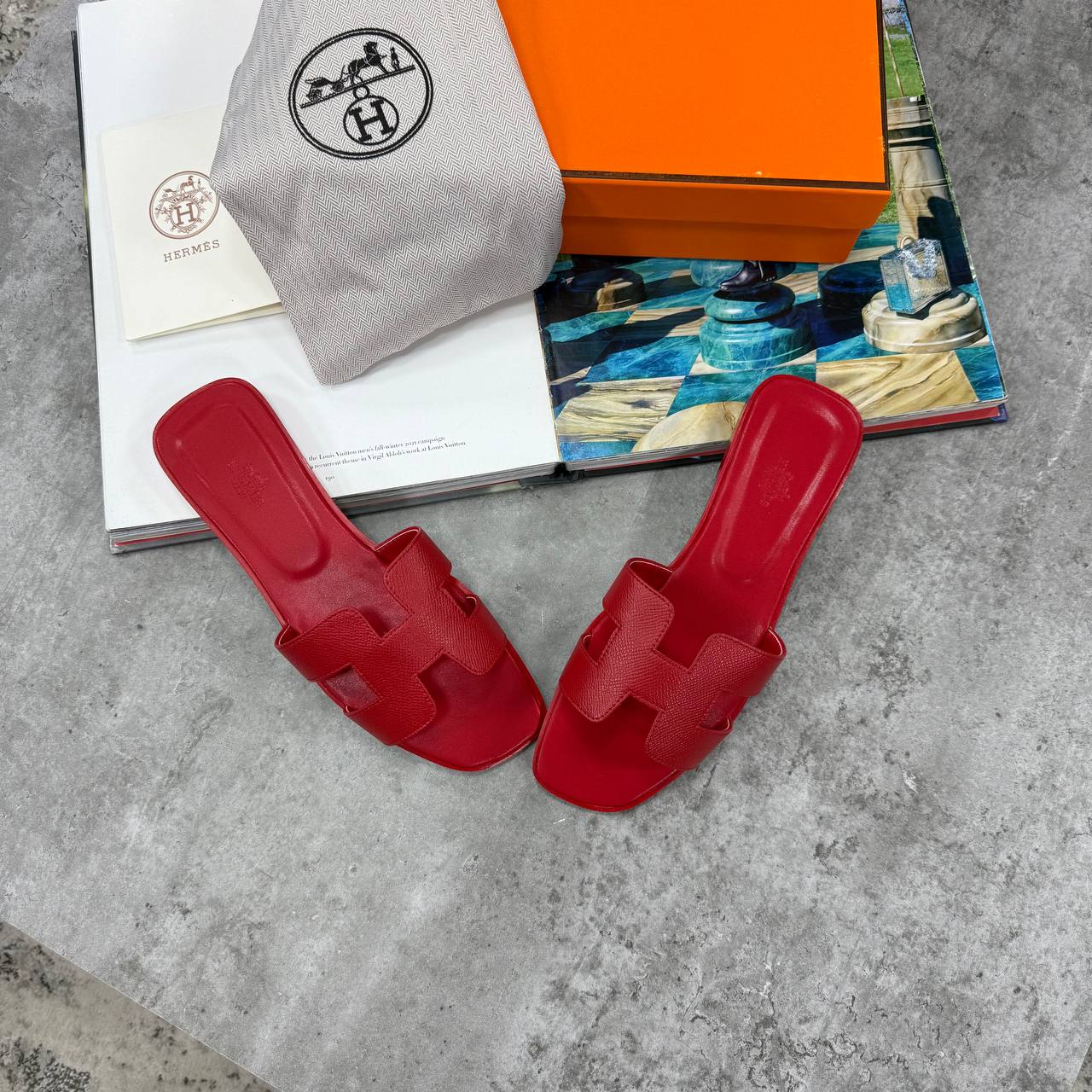 SUPER CLON HERME LADIES ORAN SANDAL WITH FULL PACKAGING ETC jay3105