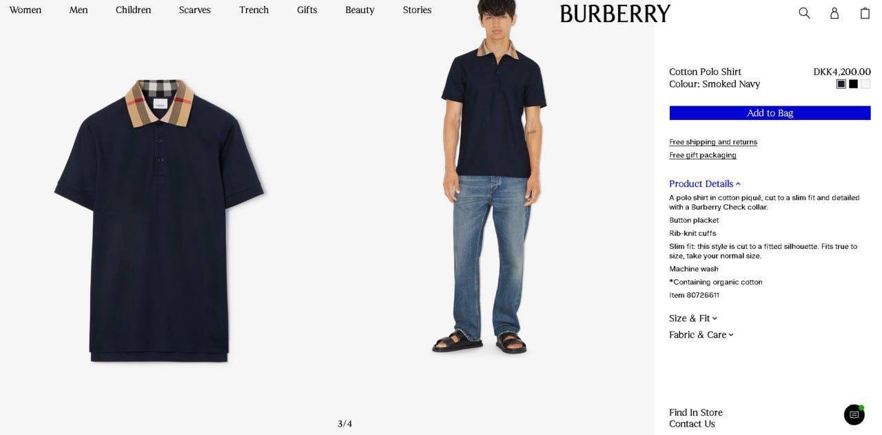 Restock Burberry polo na0508