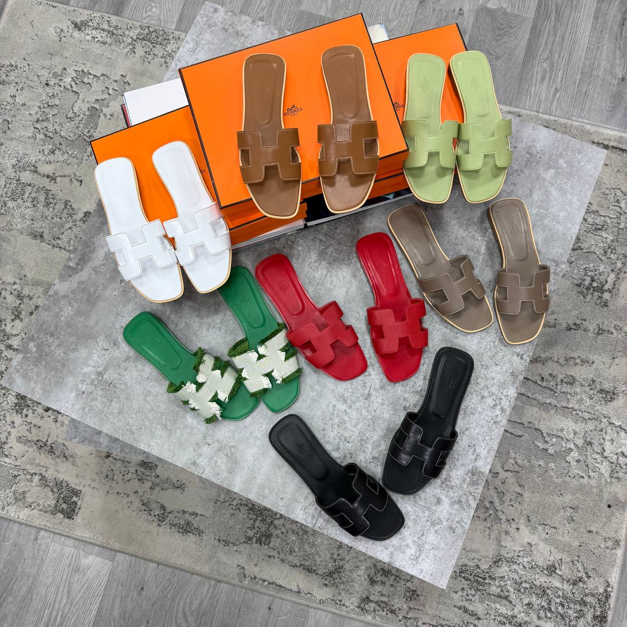 SUPER CLON HERME LADIES ORAN SANDAL WITH FULL PACKAGING ETC jay1706