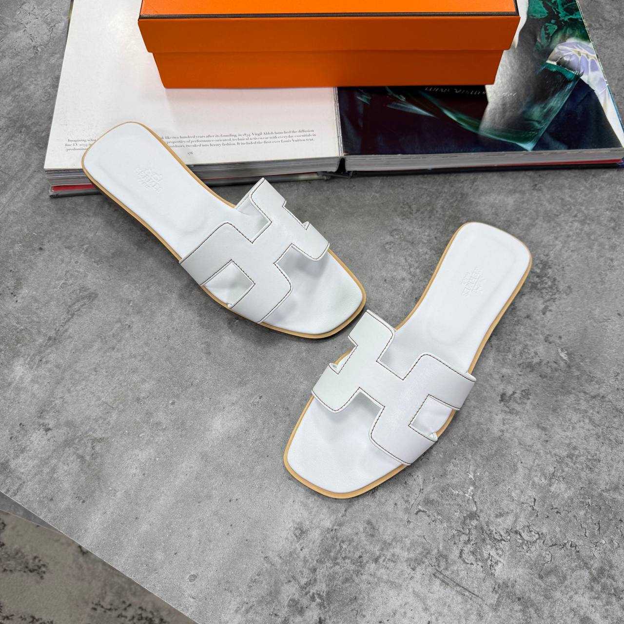 SUPER CLON HERME LADIES ORAN SANDAL WITH FULL PACKAGING ETC jay1706