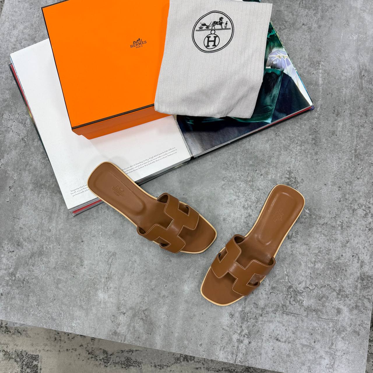 SUPER CLON HERME LADIES ORAN SANDAL WITH FULL PACKAGING ETC jay3105