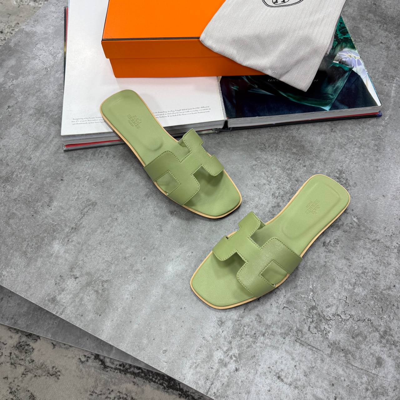 SUPER CLON HERME LADIES ORAN SANDAL WITH FULL PACKAGING ETC jay1706