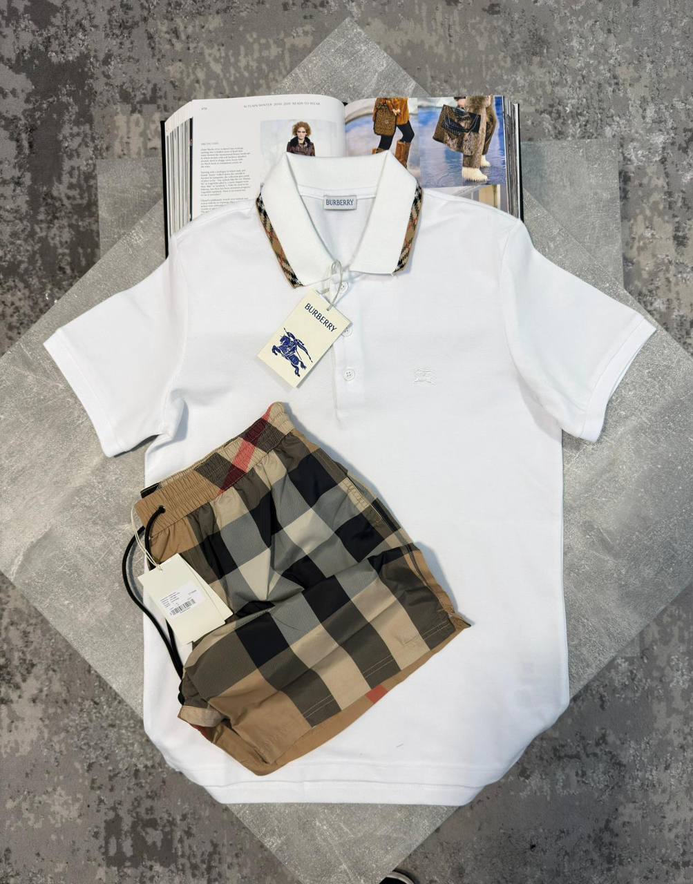 Burber Shorts Set aj0606