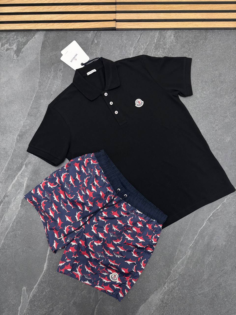 SUPER CLON MONCLE POLO SWIM SHORT SET am0706