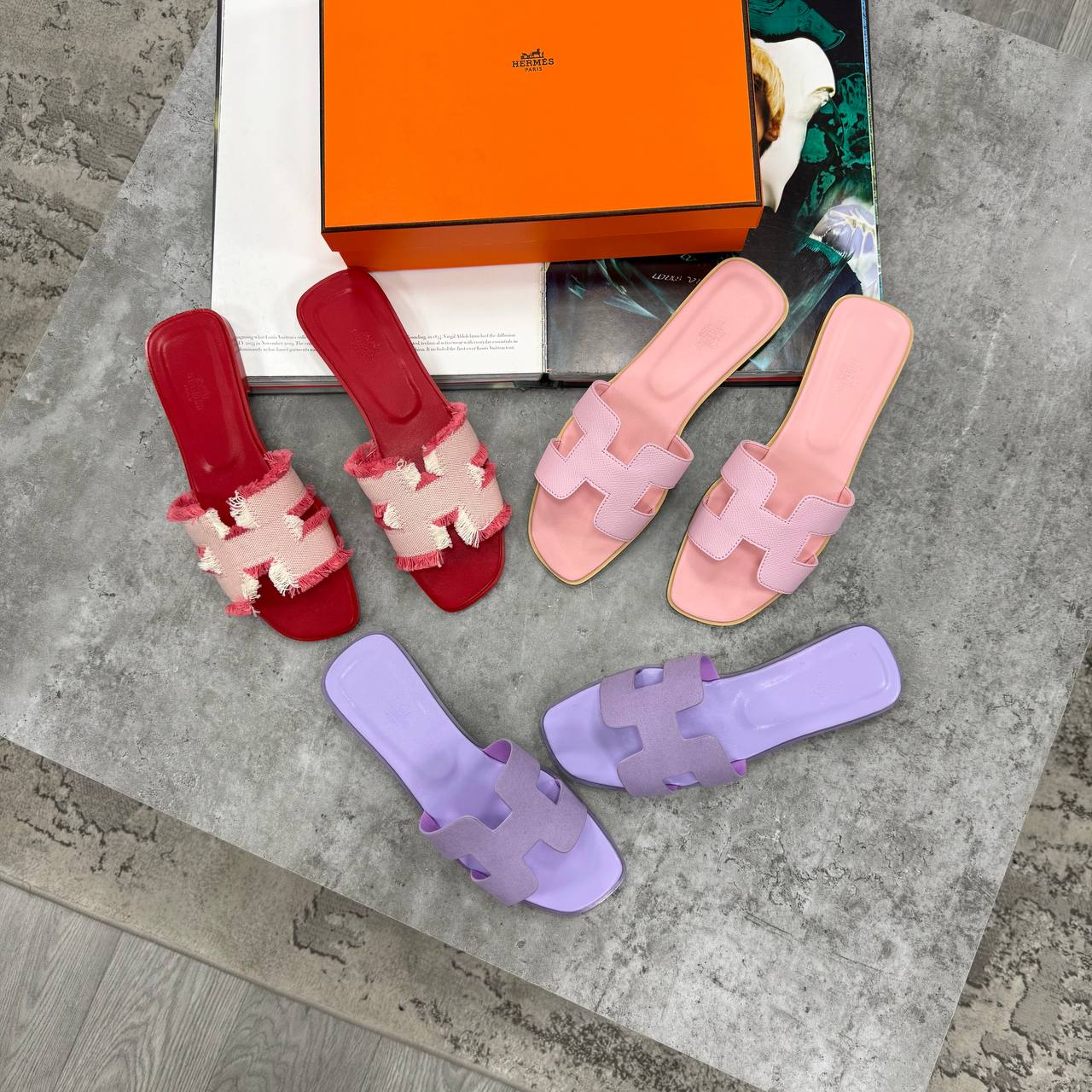 SUPER CLON HERME LADIES ORAN SANDAL WITH FULL PACKAGING ETC jay1706