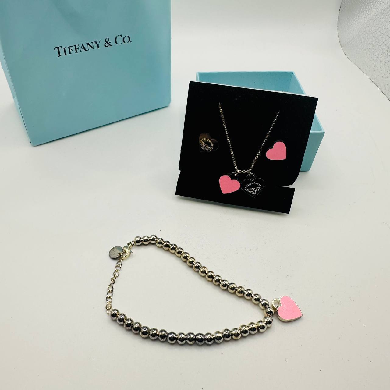 TIFFANYEE JEWELLERY SET (  NECKLACE + EARINGS + BRACELET) to2911 AVAILABLE