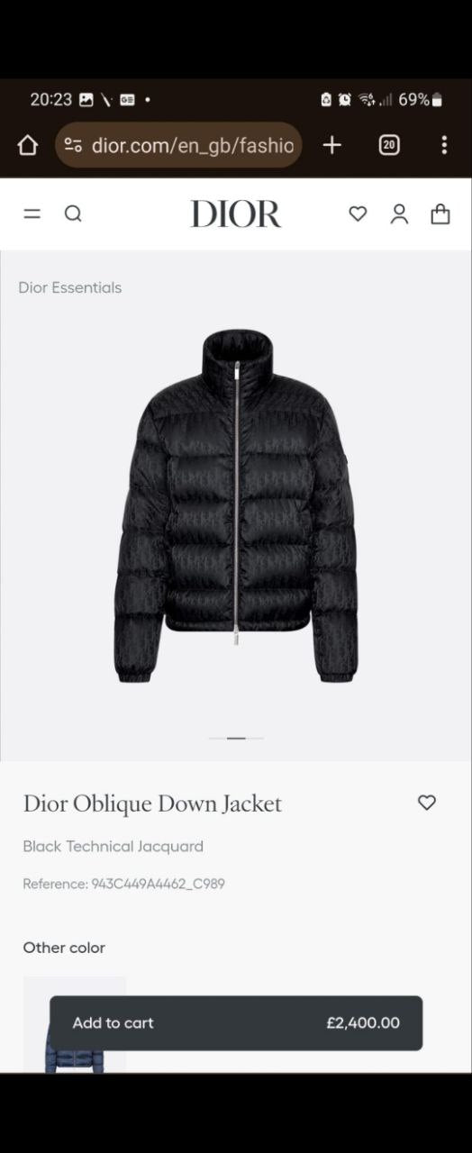 QUALITY DOR OBLIQUE DOWN JACKET ak2811