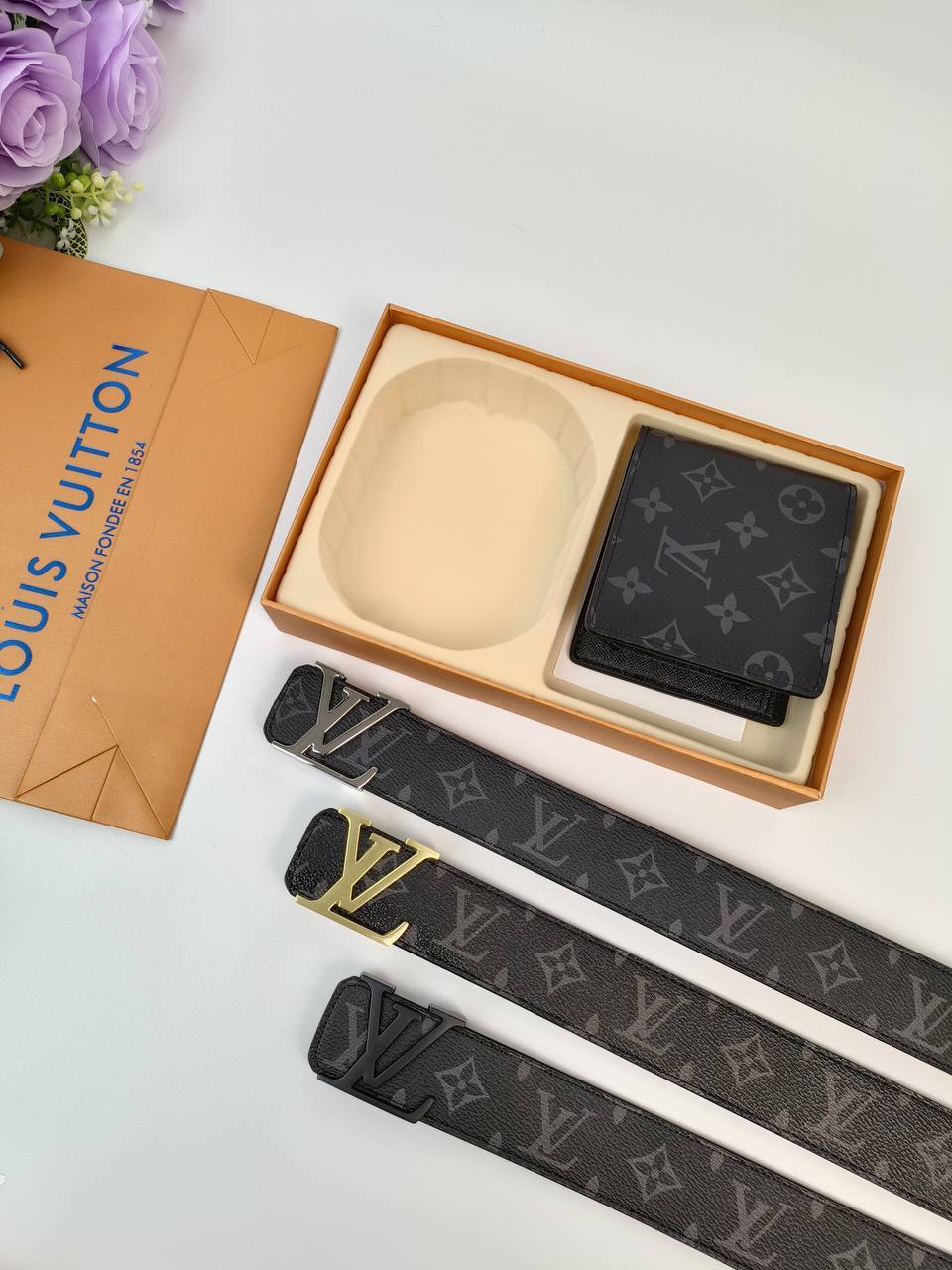 Gucc belt sets LVE belts set with box and carrier bag na2811