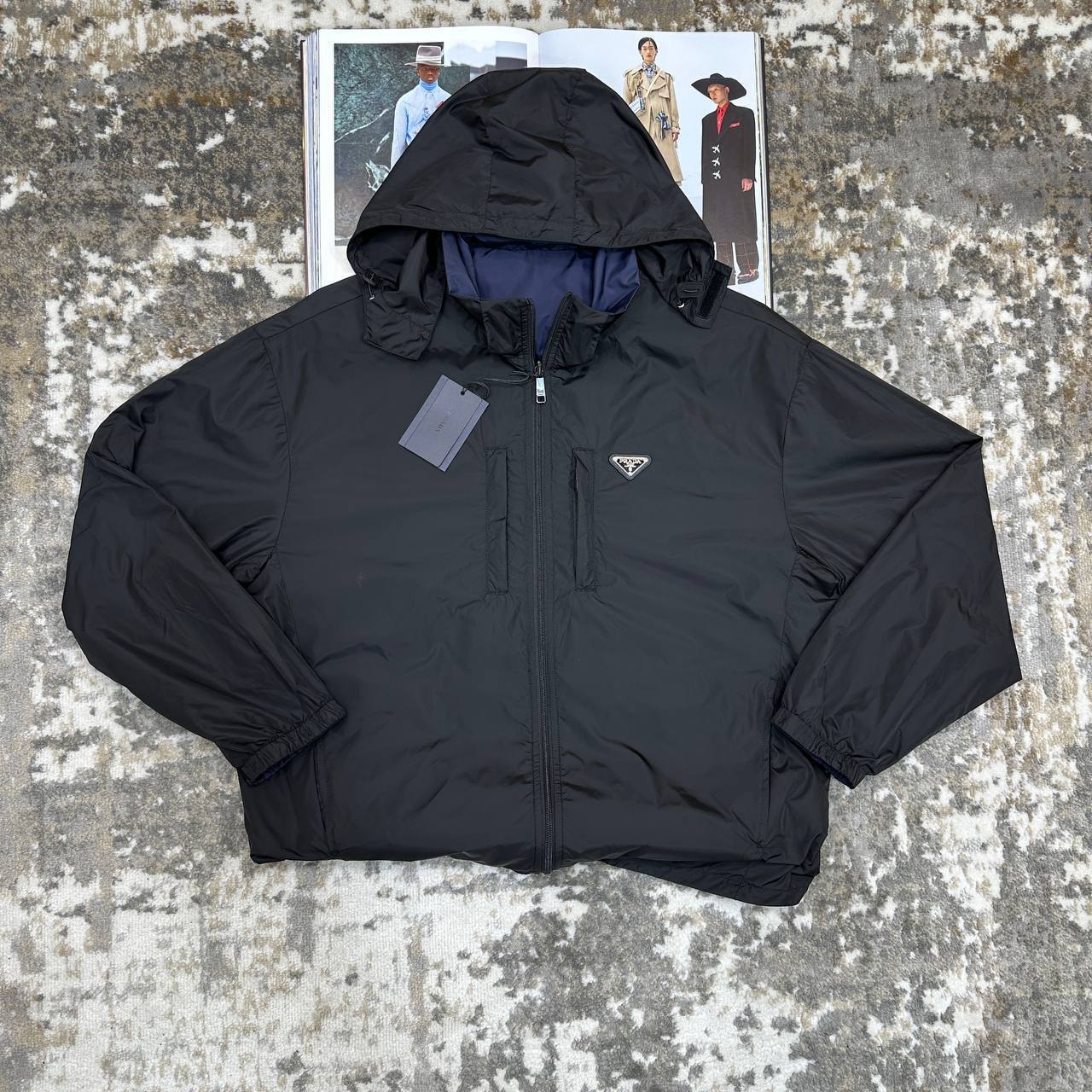 Top quality Prad Reversible rain jacket am2911