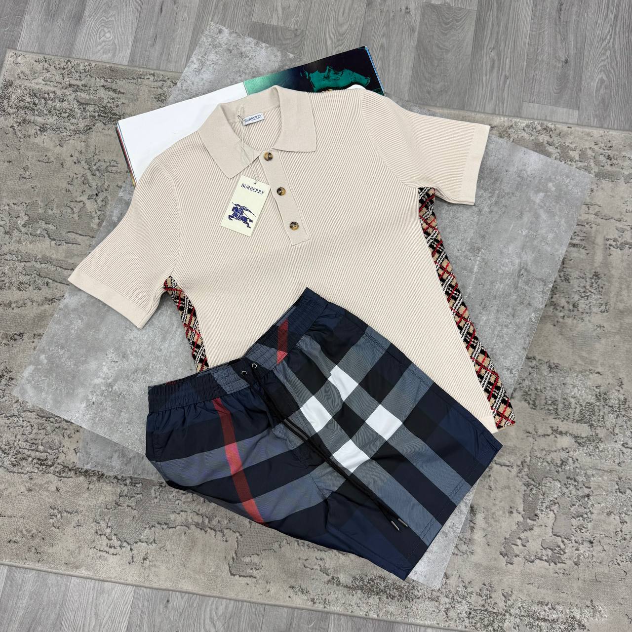 SUPER CLON BURBERR SHORTSET jay1306
