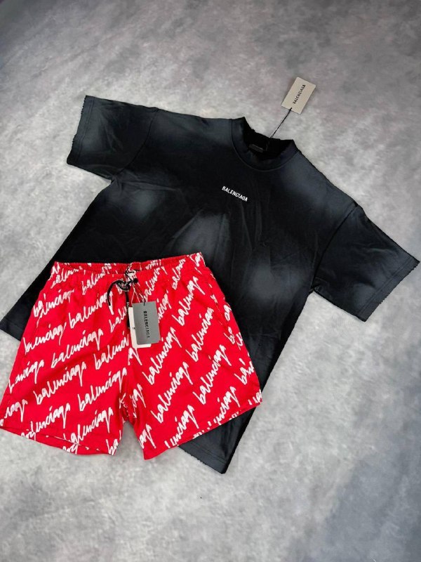 Balenciag T-shirt & shorts set jj1506