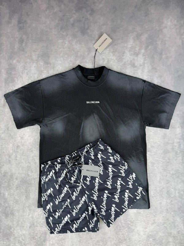 Balenciag T-shirt & shorts set jj1506