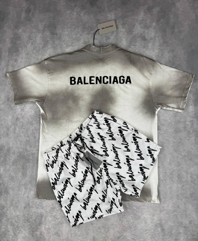 Balenciag T-shirt&shorts set jj1506